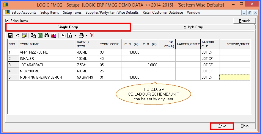 fmcg item wise defaults purchase 2